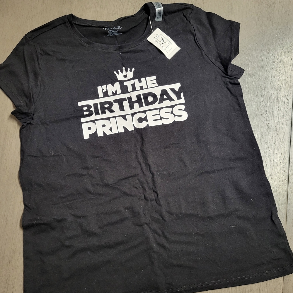 Childrens Place Black 'I'm the Birthday Princess' Tee